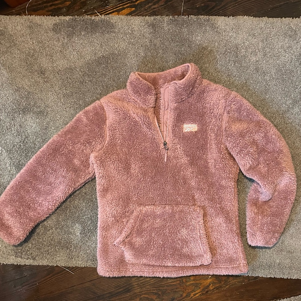 Reebok Kids Pink Fleece Hoodie, L 14/16